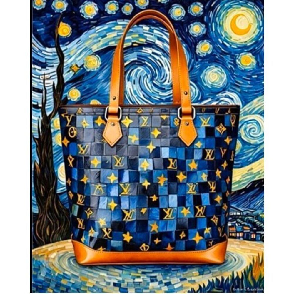 Vincent Van Gogh ART PRINT Louis Vuitton‎ Damien Tribute on Canvas 18X24 COA